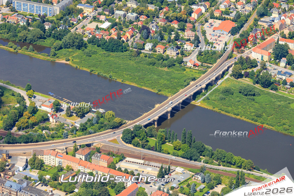 Luftbild von Pirna Pirna - Luftaufnahme wurde 2016 von https://frankenair.de mittels Flugzeug (keine Drohne) erstellt - die Geschenkidee