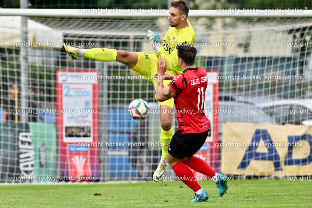 SAK vs. ATUS Ferlach | #1 Kristijan Kondic SAK, #11 Val Zaletel Cernos ATUS Ferlach, SAK vs. ATUS Ferlach, SAK vs. ATUS Ferlach am 01.08.2025 in Klagenfurt (Sportpark Welzenegg), Austria, (Photo by Bernd Stefan)