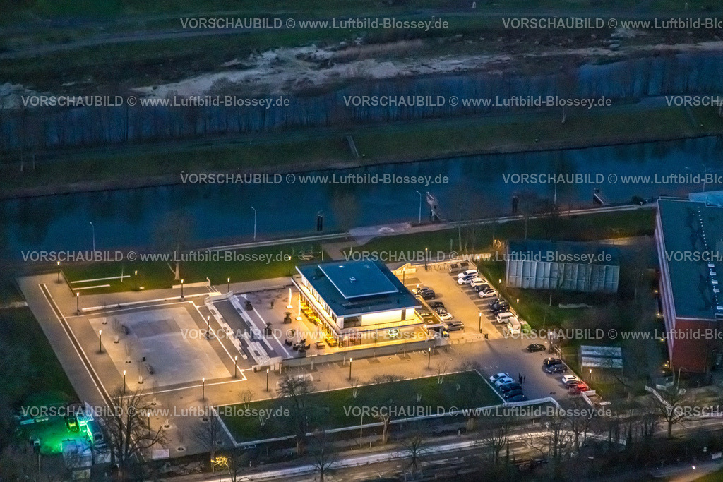 Hamm230102935 | Luftbild, Wassersportzentrum, Nachtaufnahme, Nachtflug, Mitte, Hamm, Ruhrgebiet, Nordrhein-Westfalen, Deutschland