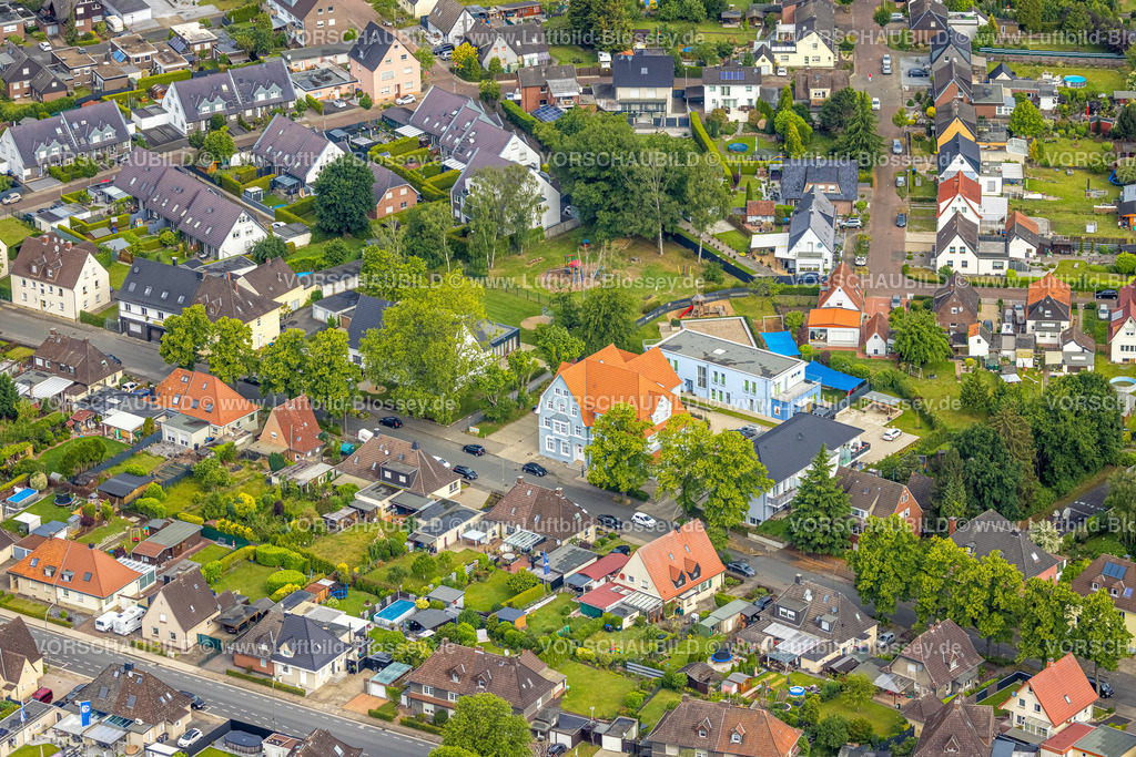 Hamm220603916 | Luftbild, Wohnen St. Rochus Tagespflege und Service, DRK Kindergarten Wunderwald, Heessen, Hamm, Ruhrgebiet, Nordrhein-Westfalen, Deutschland