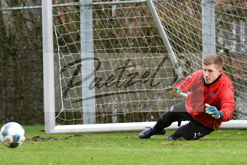 20200225_TRAOSN_0044 | Fussball, Herren: Torhueter Laurenz Beckemeyer (VfL Osnabrueck) in Aktion waehrend der Trainingseinheit des VfL Osnabrueck im Sportpark Illoshoehe am 25.02.2020 in Osnabrueck, Deutschland. - Realisiert mit Pictrs.com