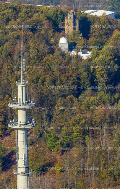 Hagen221015683 | Luftbild, Eugen-Richter-Turm, Volkssternwarte Hagen, Herbstwald, Wehringhausen, Hagen, Ruhrgebiet, Nordrhein-Westfalen, Deutschland