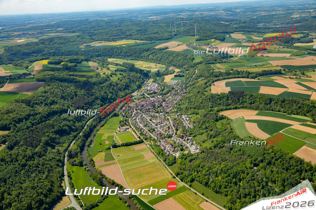 Sindringen Forchtenberg Bild- Das Luftbild wurde 2025 vom UL-Flugzeug heraus erstellt ( keine Drohne ) - Hochauflösende Luftaufnahme -Nicht vergleichbar mit Google Maps oder Satelittenbilder- Die Geschenkidee !Mit Lizenz und Bildrechte bestellbar