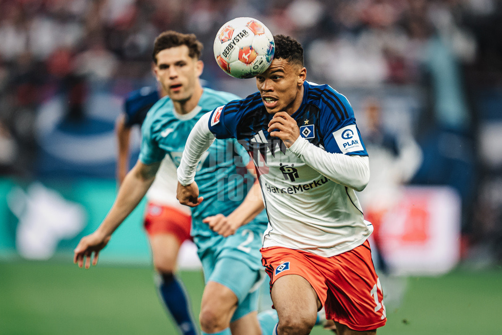Fußball | Männer | Saison 2025/2026 | 1. Fußball-Bundesliga | 31. Spieltag | Hamburger SV vs. TSG Hoffenheim | 25.04.2026 | Ransford-Yeboah Königsdörffer (#11, HSV)