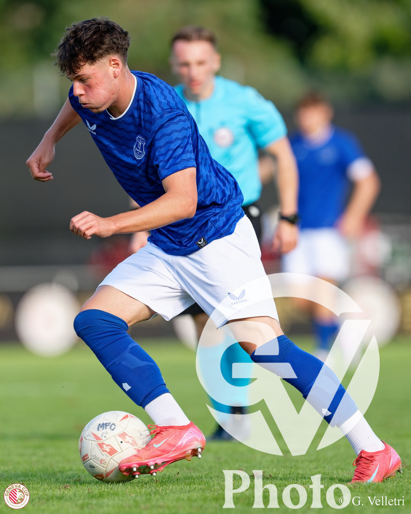 GenevaCup Group Phase - FC Meyrin v Everton FC | during the GenevaCup Group Phase match between FC Meyrin and Everton FC at Stade des Arberes in Meyrin, Switzerland
