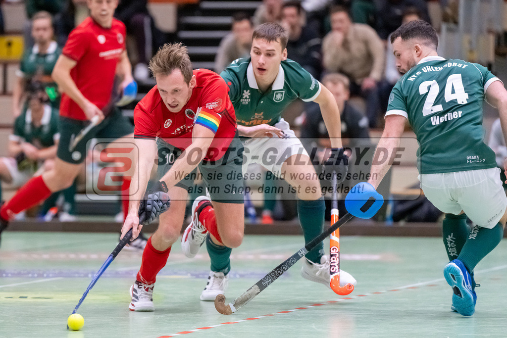 HK_20250110_101242 | 1. Bundesliga Halle Herren Crefelder HTC - Uhlenhorst Mülheim am 10.1.2025 Glockenspitz Halle Krefeld, Krefeld ,