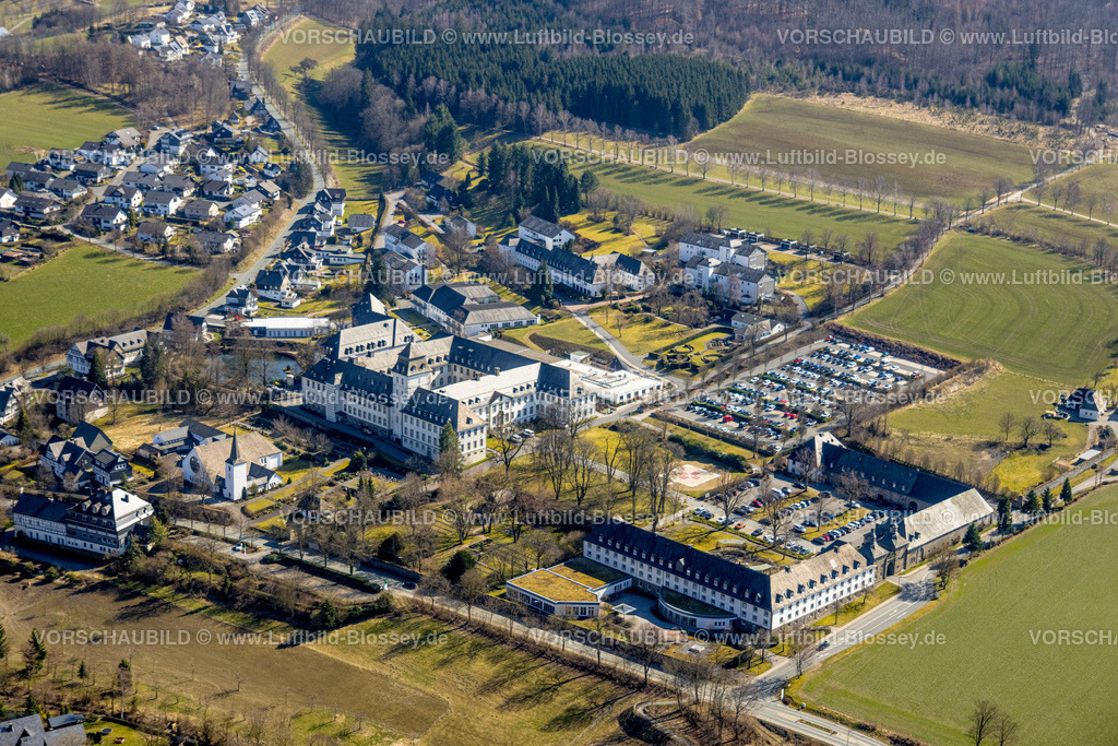 Schmallenberg220303644 | Luftbild, Fachkrankenhaus Kloster Grafschaft, Grafschaft, Schmallenberg, Sauerland, Nordrhein-Westfalen, Deutschland
