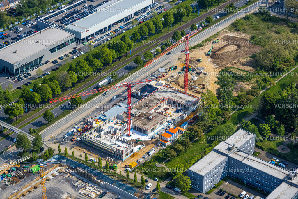 Dortmund220500501 | Luftbild, Baustelle an der Stadtkrone-Ost, Neubau Adesso, Freie-Vogel-Straße, Westfalendamm, Dortmund, Ruhrgebiet, Nordrhein-Westfalen, Deutschland