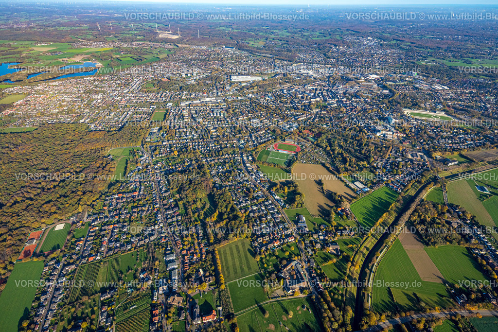 Dinslaken221102533 | Luftbild der alten und der neuen Emschermündung auf der Stadtgrenze zwischen Dinslaken und Voerde, Mündung in den Fluß Rhein, Emscherumbau, EGLV, Emschergenossenschaft, neue Emschermündung, Fischtreppe, Ruhrgebiet, Nordrhein-Westfalen, Deutschland