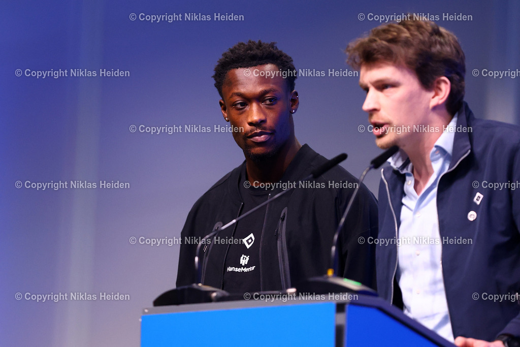 NH_HamburgerSV_Mitgliederversammlung_18022026 | Owen Ansah (Leichtathlet, Hamburger SV)News I Hamburger SV I Mitgliederversammlung für das Geschäftsjahr 2024/25 I 18.02.2026 I HSV-Zentrum am Volkspark