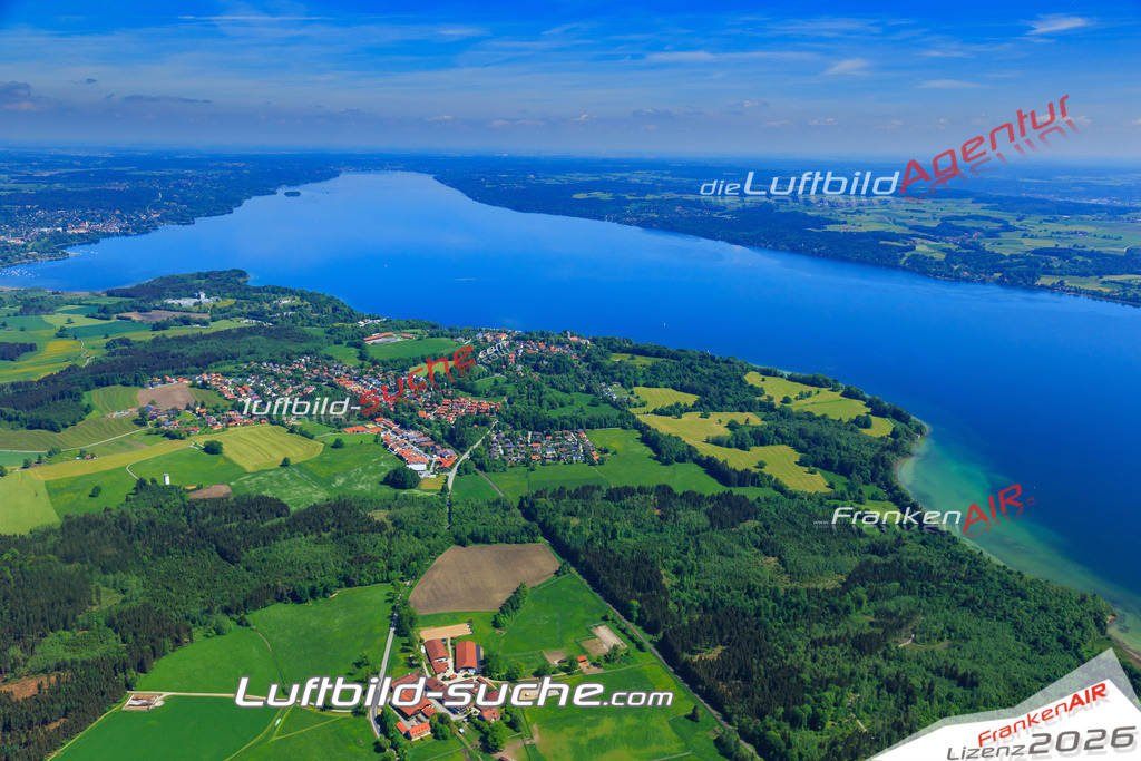 Luftbild von  Seeshaupt - Luftaufnahme wurde 2015 von https://frankenair.de mittels Flugzeug (keine Drohne) erstellt - die Geschenkidee