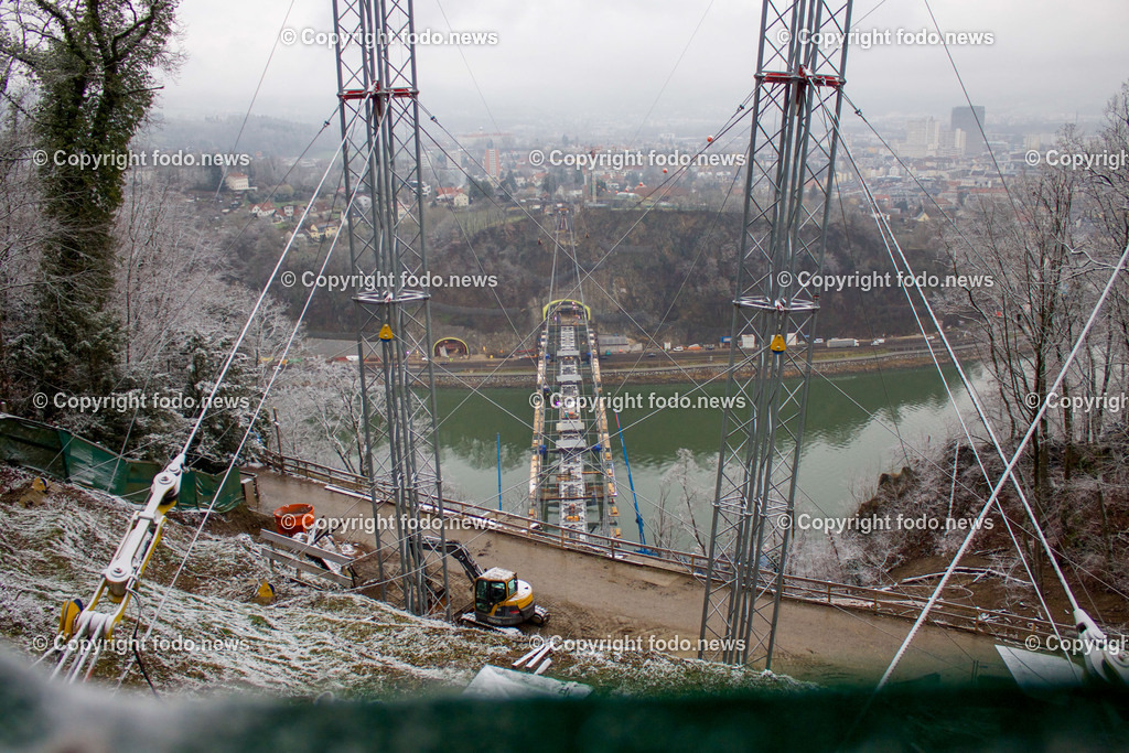 Baustelle Westring_ A26 Süd_ Nord_ Brücke Lückenschluss_ 26.01.2023-1 | 26.01.2023, Baustelle Westring A26 Süd, Nord, AUT, Baustelle Westring, A26 Süd, Nord, im Bild Baustelle Westring, A26 Süd und Nord, Lückenschluss, Brücke