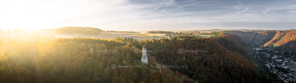 Ödenturm bei Sonnenaufgang am Herbstmorgen | löwenblicke | shop
