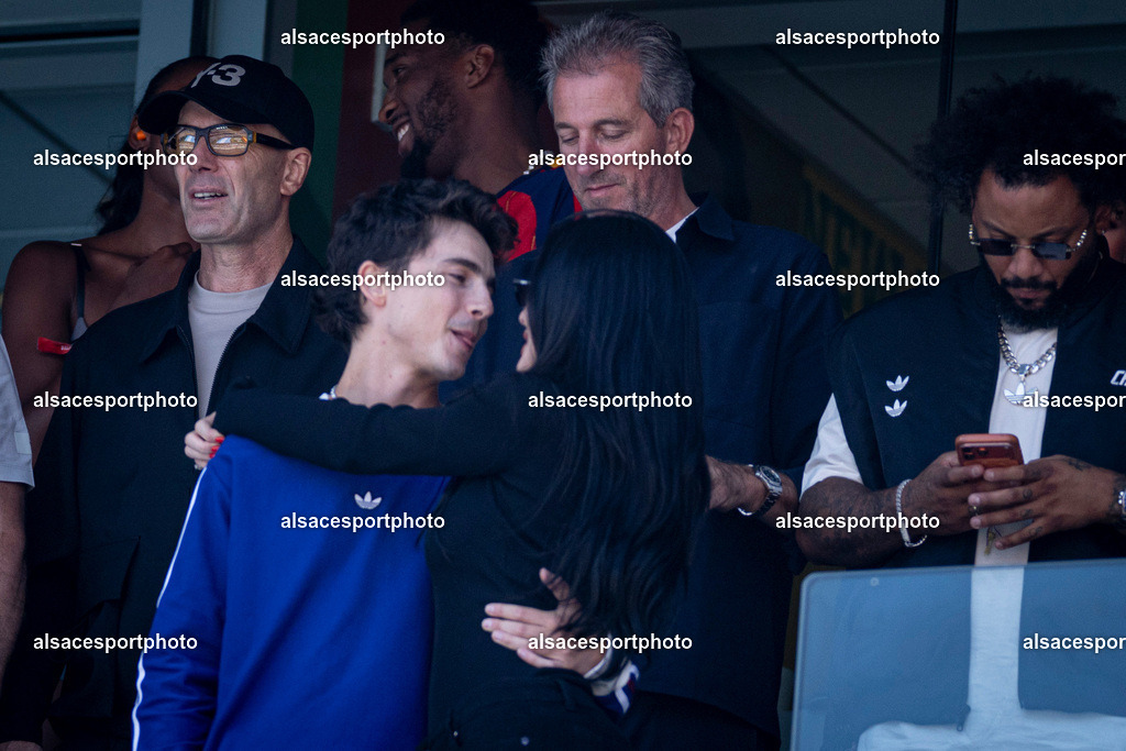 FOOTBALL : Argentine vs Espagne – Finale de la Coupe du Monde FIFA 2026. New York New Jersey Stadium, East Rutherford, New Jersey, États-Unis. 19/07/2026. | Timothée Chalamet et Kylie Jenner ont assisté à la finale de la Coupe du Monde 2026 entre l'Argentine et l'Espagne au New York New Jersey Stadium, à East Rutherford (New Jersey), le 19 juillet 2026.