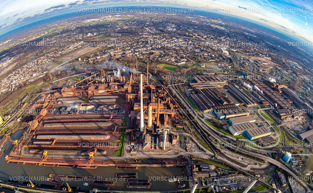 Duisburg230101108 | Luftbild, thyssenkrupp Steel Europe - Werkshafen Schwelgern, Marxloh, Duisburg, Ruhrgebiet, Nordrhein-Westfalen, Deutschland