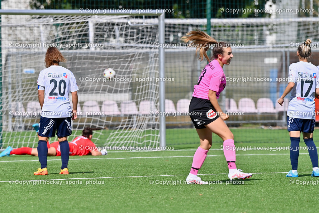 Liwodruck Carinthians Hornets vs. SV Weikersdorf 11.9.2022 | #20 Theresa Kindlmayr, #13 Marie Lessacher, Tor Carinthians Hornets
