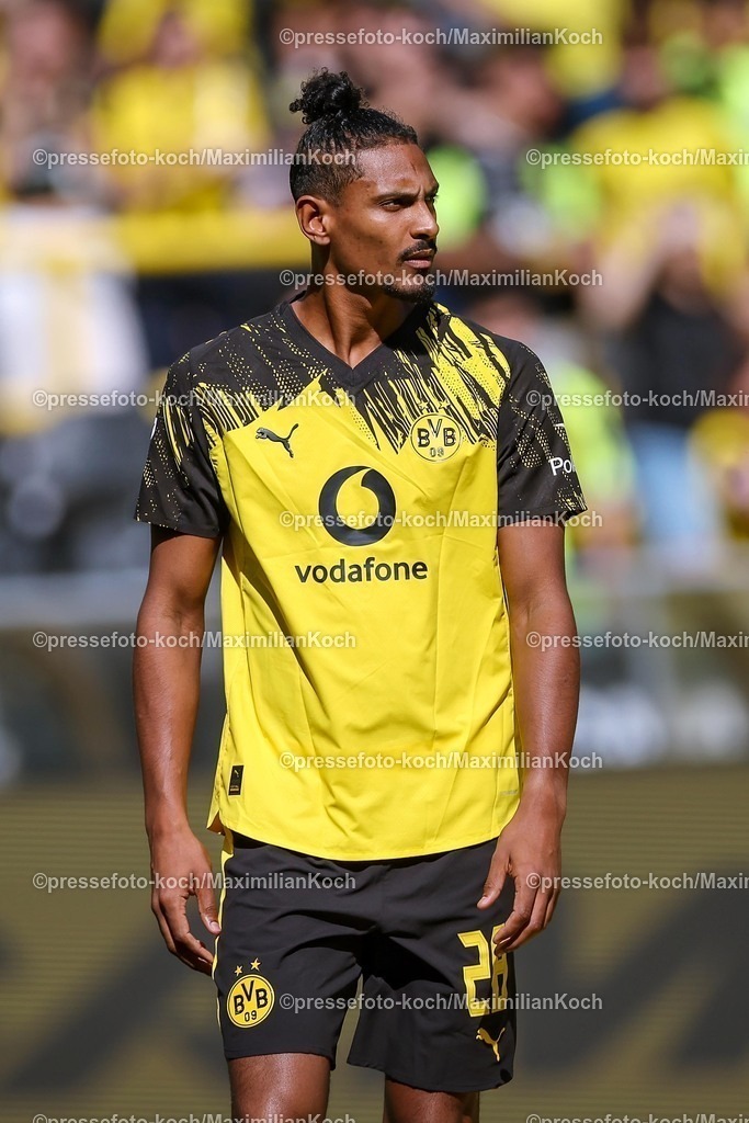 BVB10082500033 | 10.08.2025, Fußball, Borussia Dortmund - Juventus Turin, Testspiel, Signal Iduna Park, Saison 2025 2026: Sébastien Haller&nbsp;(BVB #28)   DFB regulations prohibit any use of photographs as image sequences and or quasi-video.
