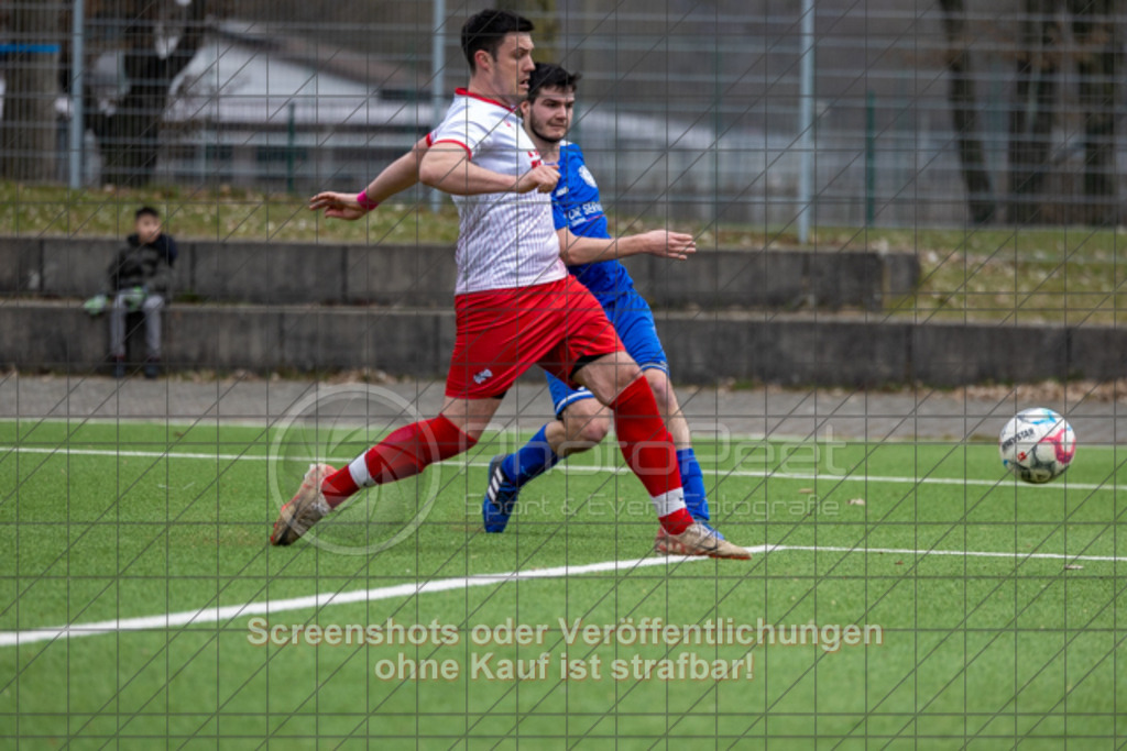 20250323_133434_0118 | #,VfR Süßen II (blau) vs. FTSV Bad Ditzenbach-Gosbach II (weiß/rot), Fussball, Kreisliga B10 - Bezirk Neckar/Fils, 19. Spieltag, Saison 2024/2025, Kunstrasensportplatz, An der Lauter 10, 73079 Süßen, 23.03.2025 - 13:00 Uhr,Foto: PhotoPeet-Sportfotografie/Peter Harich