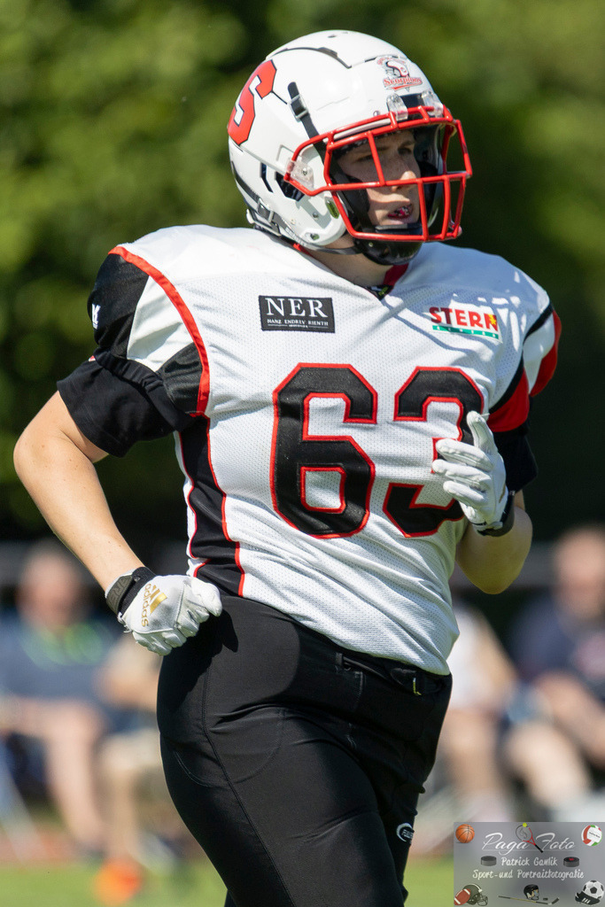 GFLW 1: German Football League Women 1: Rodgau Pioneers Ladies - Stuttgart Scorpions Sisters, 07.06.2026 | Lena Stephanie Preiß / PReiss (Stuttgart Scorpions Sisters #63), Freisteller, Portrait / Porträt, Rodgau Pioneers Ladies - Stuttgart Scorpions Sisters, Rodgau, Maingau-Energie-Stadion "Am Weichsee", 7.6.2026 - Realisiert mit Pictrs.com
