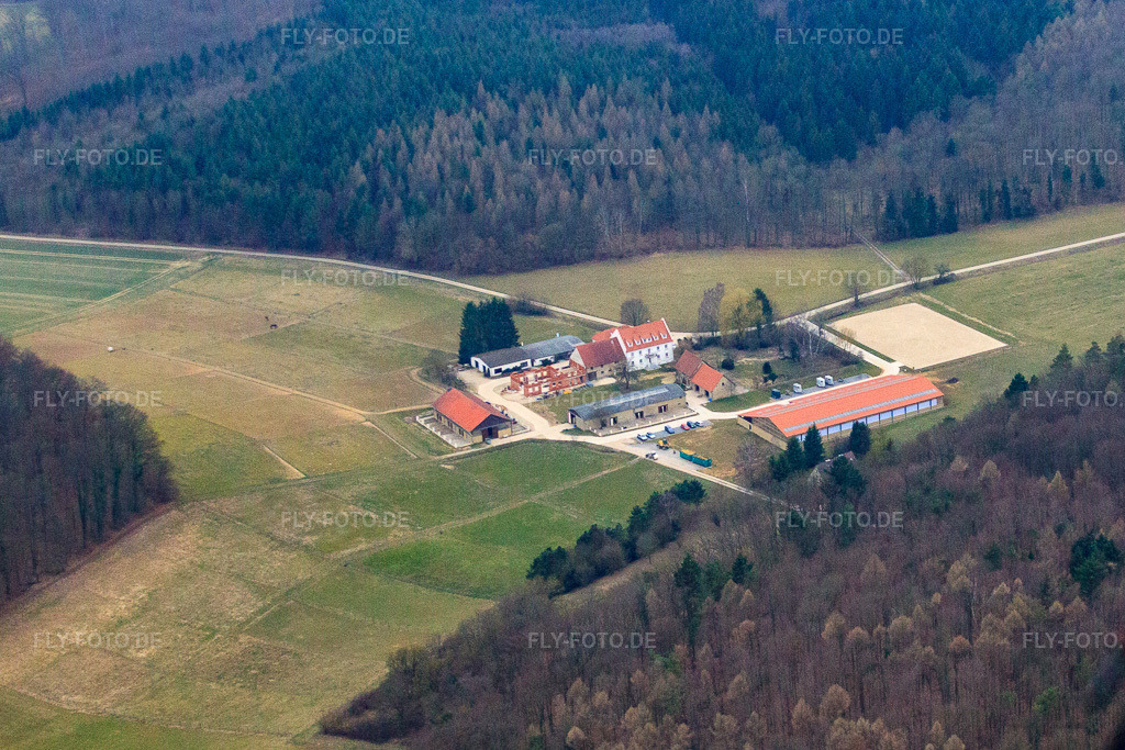 Luftbild: Landgut Erdbeerhof in Gondelsheim im Bundesland Baden-Württemberg in Deutschland. Foto: IMG_38292.jpg vom 12.03.2011 durch Werner Riehm/FLY-FOTO.de