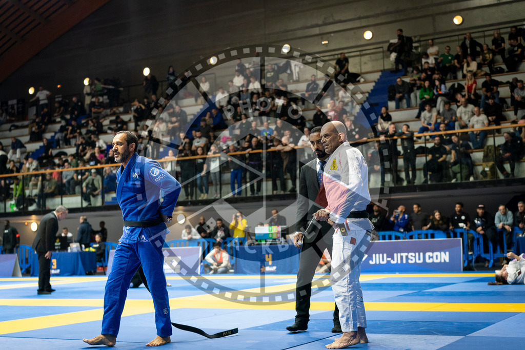 20240125PBB01646 | Fighters compete during the sixth day of the Brazilian Jiu-jitsu European Championship of the IBJJF in Paris, France, on January 25, 2024.