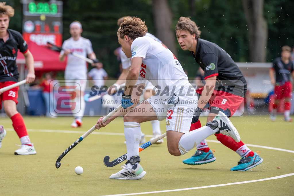 SFE_20230916_0036 | Hockey 1. Bundesliga Herren Rot-Weiss - TSV Mannheim am 16.09.2023 in Köln (KTHC Stadion Rot-Weiss Köln Tennis and Hockey Club), Photo: Stephan Fehrmann 2023 (Sports-Gallery),Michel Struthoff ( Rot-Weiss Köln #22 )