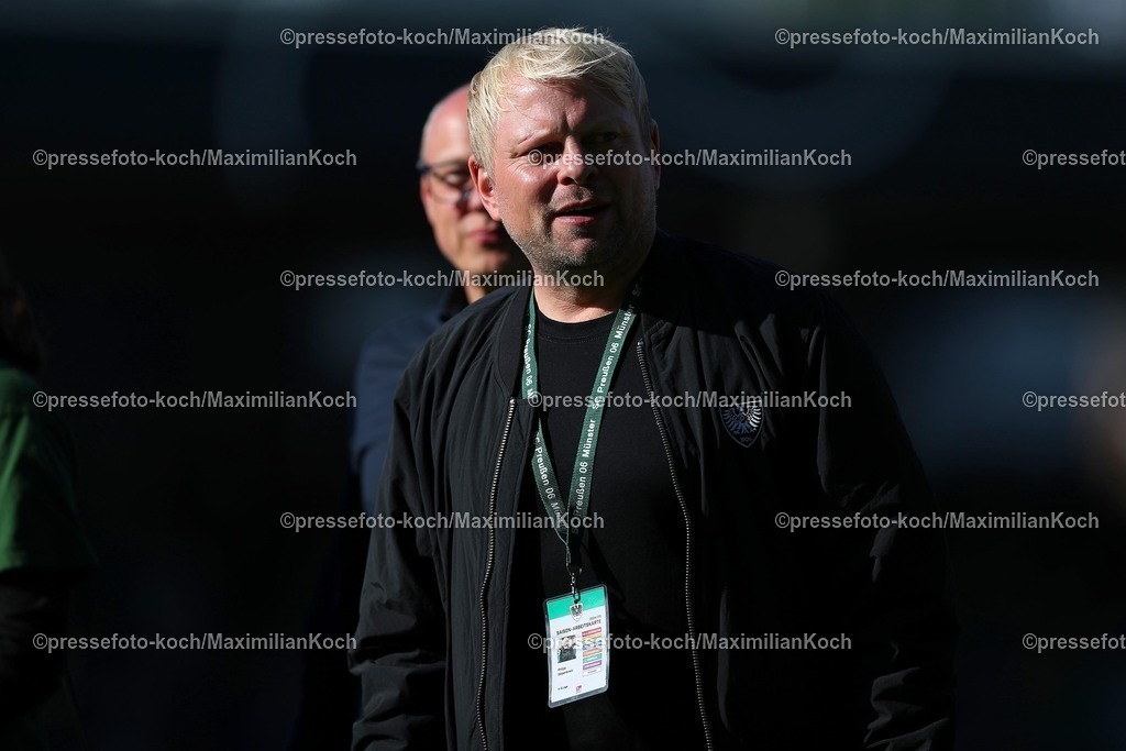 SCP09052502153 | 09.05.2025, Fußball, Preußen Münster - Hertha BSC, 2. Fußball Bundesliga, 33. Spieltag, Preußenstadion, Saison 2024 2025: Geschäftsführer Philipp Deipenbrock (Geschäftsführung Preussen Muenster)DFB regulations prohibit any use of photographs as image sequences and or quasi-video.