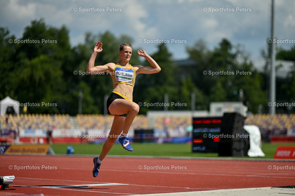 U18 EM - Tag 4_59 | European Athletics U18 Championships am 21.07.2024 in Banska Brystica; Weitsprung, Lynn Michelmann im Finale. Foto: Kai Peters - Realisiert mit Pictrs.com