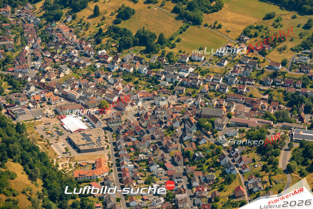 Das Luftbild zeigt :  Frammersbach - Die Luftaufnahme wurde 2023 vom UL-Flugzeug aus erstellt ( keine Drohne ) - Hochauflösende Luftaufnahme - Für grossformatige Ausdrucke geeignet. Die Geschenkidee !Mit Lizenz und Bildrechte bestellbar