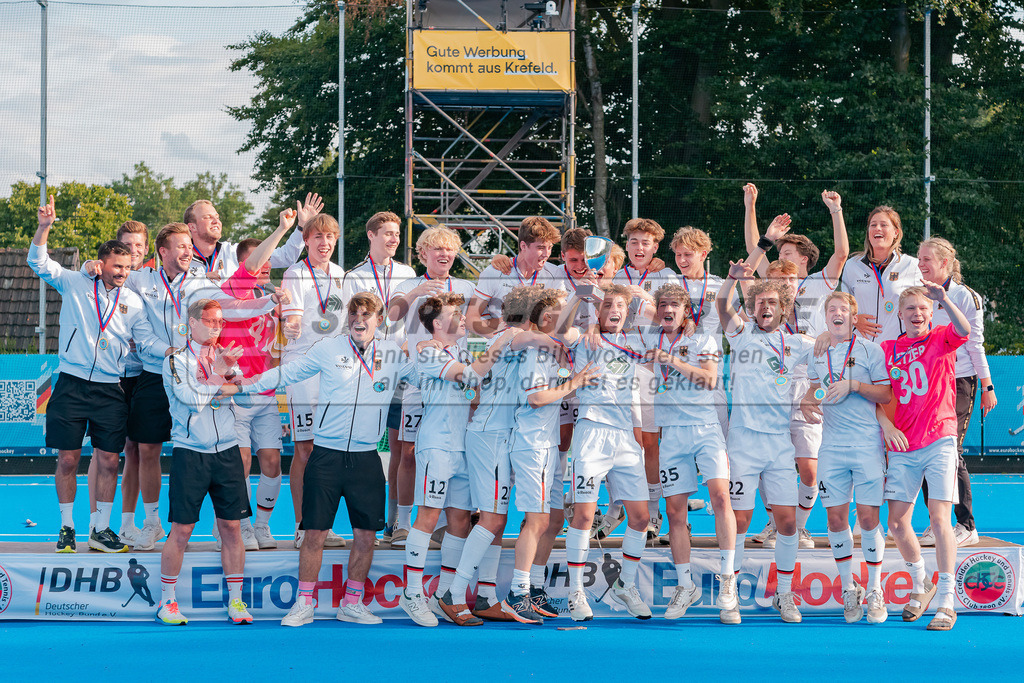 HK_20230716_902554 | Euro Hockey WU18 Siegerehrungen Championship Girls &amp; Boys am 16.7.2023 CHTC , Krefeld ,