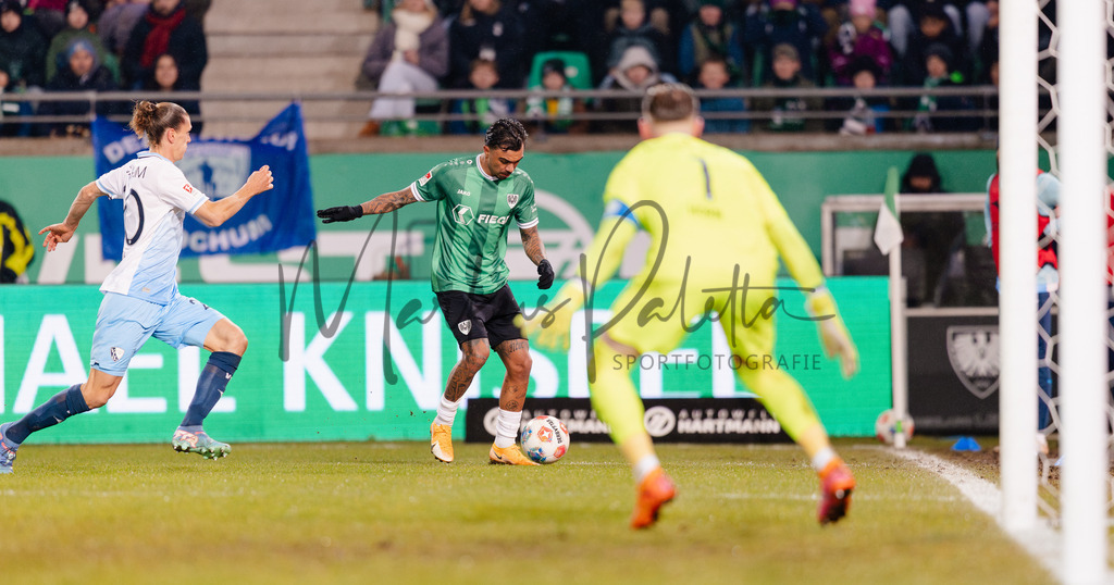 2. Bundesliga, Saison 2025/26, 21. Spieltag: SC Preußen Münster - VfL Bochum | Münster, 06.02.2026: 2. Bundesliga, 21. Spieltag, SC Preußen Münster gegen VfL Bochum im LVM-Preußenstadion in Münster. Foto: sportfotografie.ms | Markus Paletta - Realisiert mit Pictrs.com