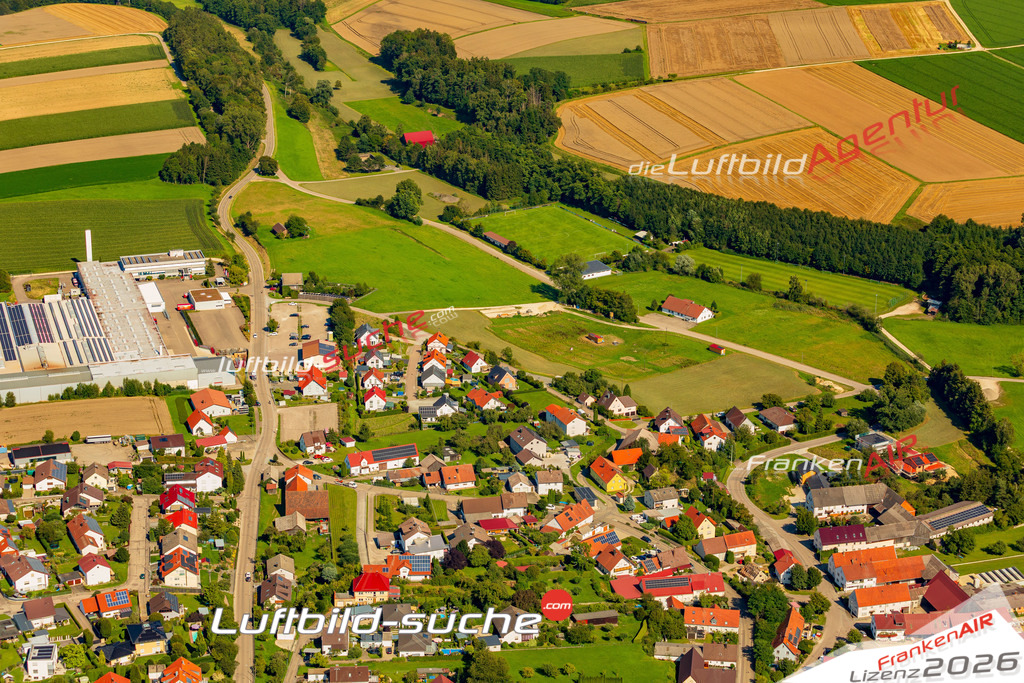 Luftaufnahme von Rettenbach - Die Luftaufnahme wurde 2025 vom UL-Flugzeug heraus erstellt ( keine Drohne ) - Hochauflösende Luftaufnahme - für professionelle Ausdrucke geeignet. Die Geschenkidee !Mit Lizenz und Bildrechte bestellbar