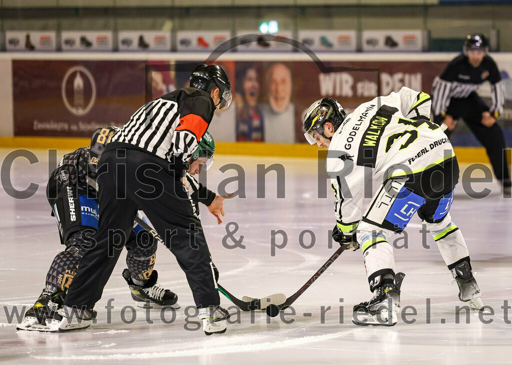 2024-02-23_080_TSV_Erding_gegen_ERSC_Amberg | Erding, Deutschland, 23.02.2024:
Eishockey, Bayernliga Playoffs 2023 / 2024, 3. Spieltag, TSV Erding gegen ERSC Amberg, Endergebnis: 2:3 n. V.

Maximilian Forster (Erding Gladiators, #81), Brendan Walkom (ERSC Amberg, #94)

Foto: Christian Riedel / fotografie-riedel.net