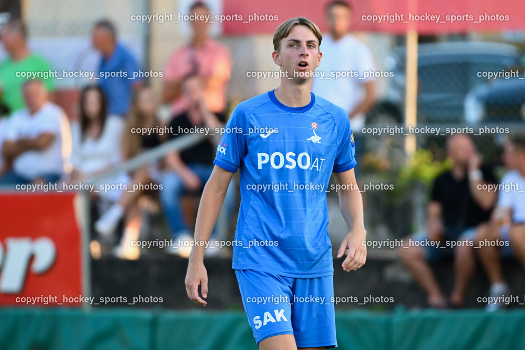 SV St.Jakob vs. SAK | #5 Jakob Geister SAK, SV St.Jakob vs. SAK, SV St.Jakob vs. SAK am 23.08.2024 in St. Jakob im Rosenthal (Sportplatz St. Jakob), Austria, (Photo by Bernd Stefan)