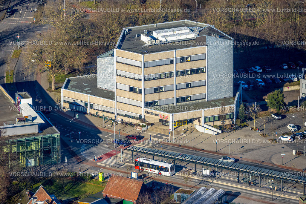 Werne230203263 | Luftbild, Stadthaus Stadtverwaltung Werne, Werne, Ruhrgebiet, Nordrhein-Westfalen, Deutschland