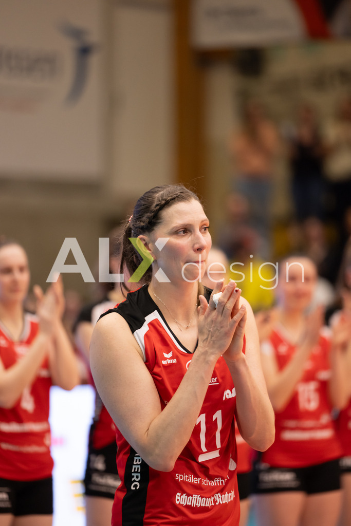 Volleyball I Frauen I Saison 2025-2026 I Volleyball NLA | Women I  Playoffs Finals 2/5 I  VC Kanti Schaffhausen - viteos NUC I  10.04.2026 | 11 Kateřina Holásková (CZ) (VC Kanti Schaffhausen) – Mitte - Realisiert mit Pictrs.com