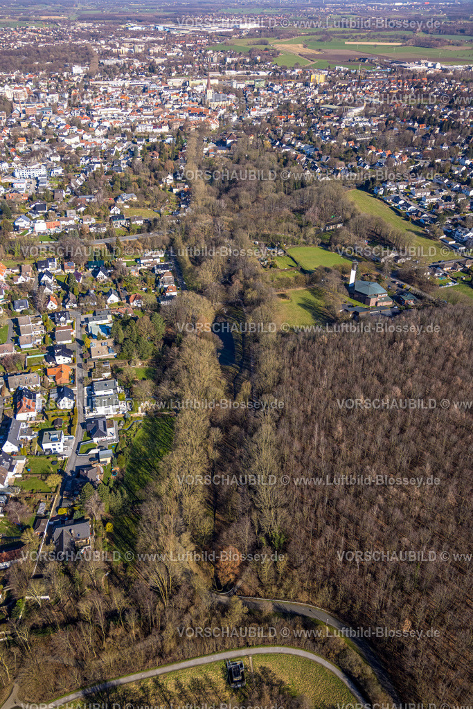 Unna230213399 | Luftbild, Bornekamp Park, kath. Kirche St. Martin und kath. Kita St. Martin, Unna, Ruhrgebiet, Nordrhein-Westfalen, Deutschland