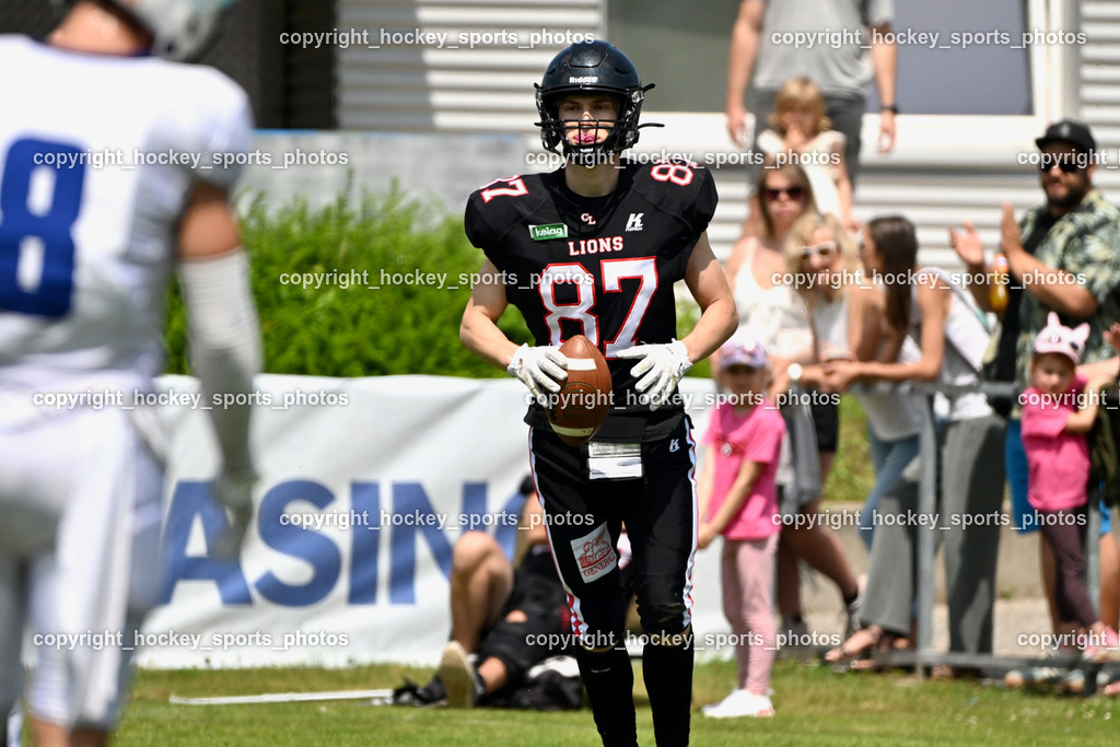 Carinthian Lions vs. Cineplexx Blue Devils | #87 Riedl Maximilian Carinthian Lion, Carinthian Lions vs. Cineplexx Blue Devils, Carinthian Lions vs. Cineplexx Blue Devils am 09.06.2025 in Klagenfurt (ASV Sportplatz), Austria, (Photo by Bernd Stefan)
