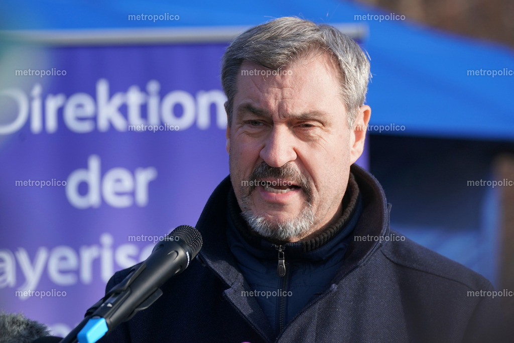 Markus Söder im Rahmen der PK zur Jahresbilanz Grenzpolizei am 6. Feb. 2025 (24) | Metropolico