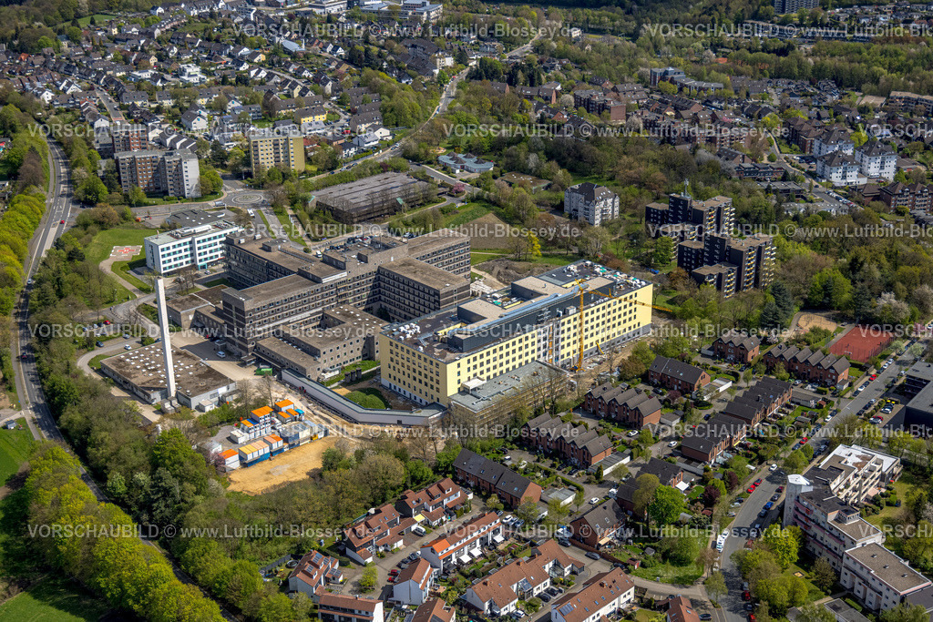 Velbert230407519 | Luftbild, Helios Klinikum Niederberg, Baustelle mit Neubau, Velbert, Ruhrgebiet, Nordrhein-Westfalen, Deutschland