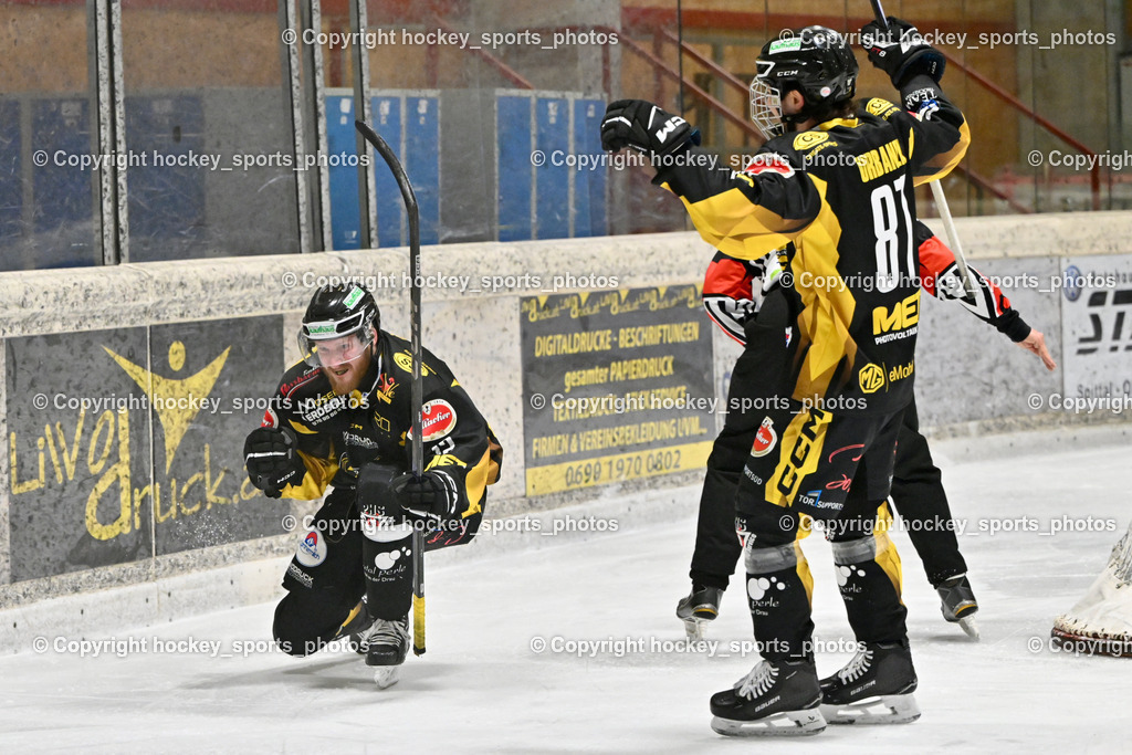 EC MET PHOTOVOLTAIK HORNETS SPITTAL vs. EV ZELTWEG MURTAL LIONS | Jubel #12 Glavic Gasper EC Hornets Spittal, #87 Urbanek Martin EC Hornets Spittal, EC MET PHOTOVOLTAIK HORNETS SPITTAL vs. EV ZELTWEG MURTAL LIONS, EC MET PHOTOVOLTAIK HORNETS SPITTAL vs. EV ZELTWEG MURTAL LIONS am 08.02.2026 in Spittal an der Drau (Eissportzentrum Spittal), Austria, (Photo by Bernd Stefan)