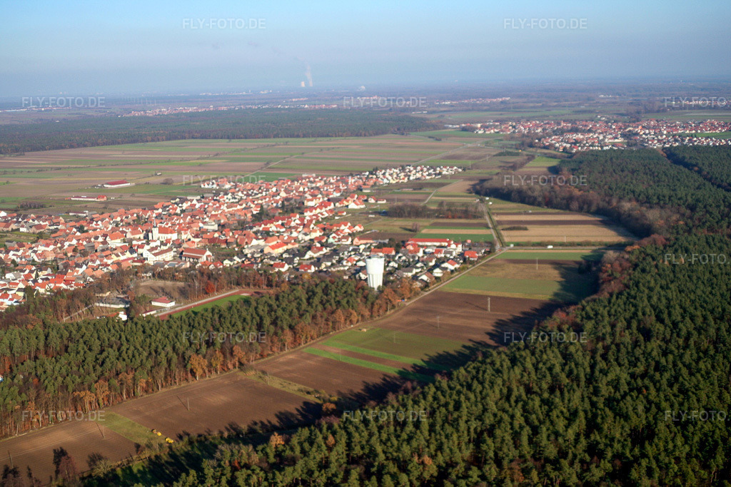 Luftbild: Hatzenbühl in Kandel im Bundesland Rheinland-Pfalz in Deutschland. Foto: IMG_0169.jpg vom 10.12.2005 durch Werner Riehm/FLY-FOTO.de