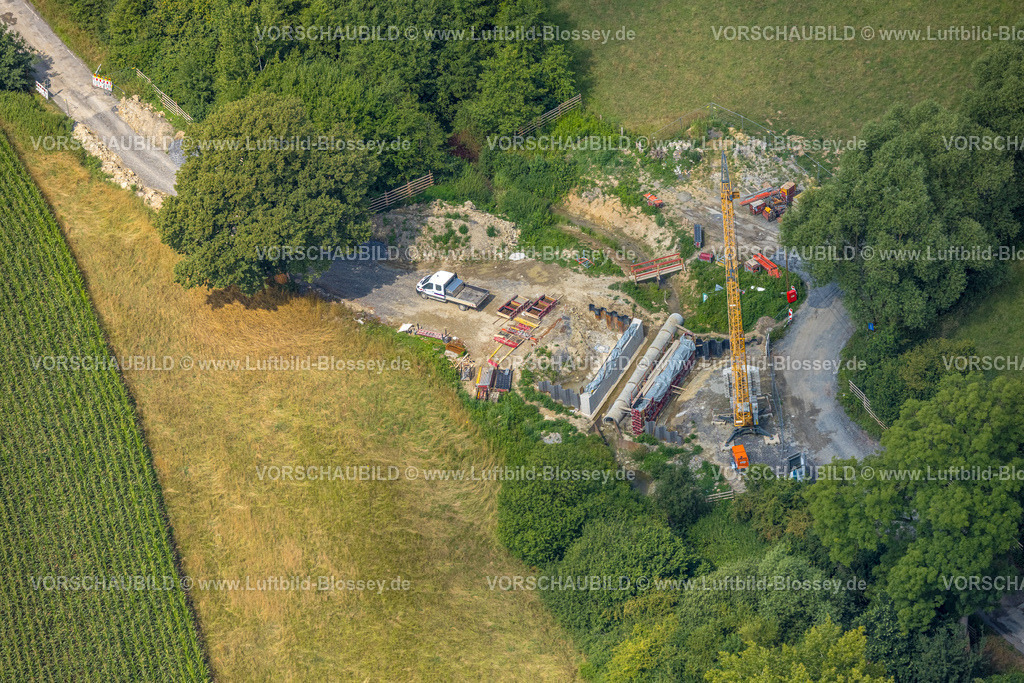 Hamm250701740Rhynern | Luftbild, Baustelle und Bauarbeiten Seseke Brücke, Kumper Landstraße, Stadtbezirk Rhynern, Hamm, Ruhrgebiet, Nordrhein-Westfalen, Deutschland
