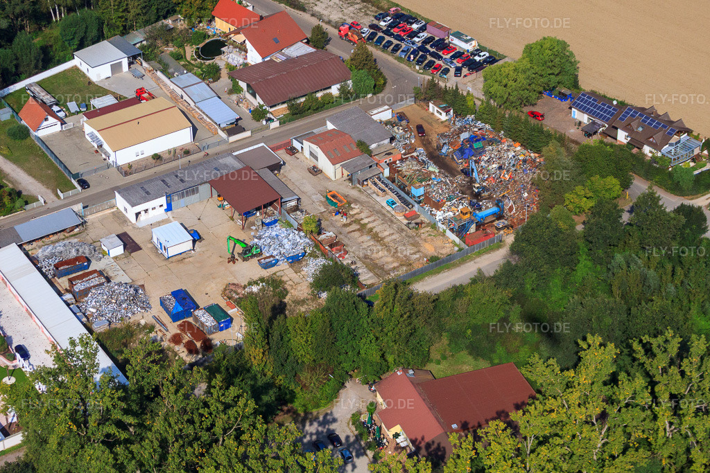 Luftbild: S&M Recycling Linde in Hördt im Bundesland Rheinland-Pfalz in Deutschland. Foto: IMG_21189.jpg vom 13.09.2009 durch Werner Riehm/FLY-FOTO.de