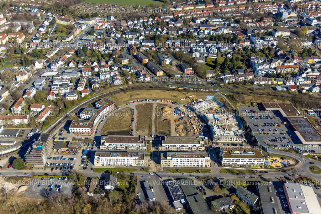 Dortmund250302147 | Luftbild, Baustelle und Neubau Wohnhäuser Hombrucher Bogen, Hombruch, Dortmund, Ruhrgebiet, Nordrhein-Westfalen, Deutschland