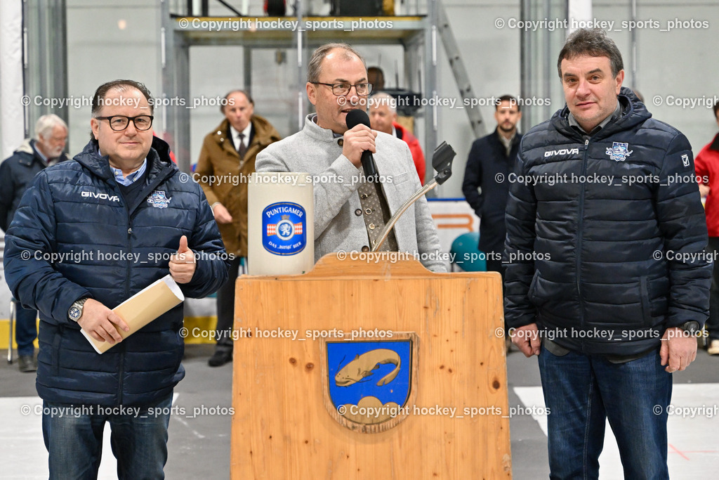 ESC Soccerzone Steindorf 50 Jahr Feier 26.2.2023 | Sportlicher Leiter ESC Steindorf, Bürgermeister Steindorf Georg Kavalar, Obmann ESC Steindorf Hans Tschernutter
