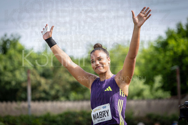 61. Internationales Pfingstsportfest; Rehlingen-Siersburg, 24.05.2026 | REHLINGEN , GERMANY - MAY 24: Yemisi Mabry (GER/MTG Mannheim) during the 61. Internationales Pfingstsportfest on 24.05.2026 at the  Bungertstadion in Rehlingen-Siersburg (Saarland / Deutschland).