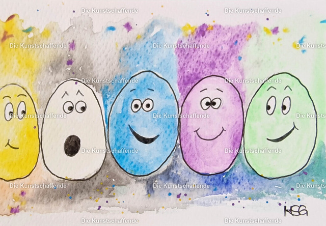 The ArtCreator-105148 | Kunstdruck von handgemalter Postkarte. | Art print from hand painted postcard. - Realisiert mit Pictrs.com