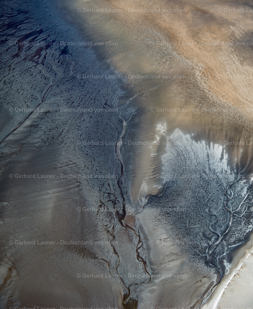 9101830 | Wattstrukturen zw. Süderoogsand und Norderoogsand, Nationalpark Schleswig-Holsteinisches Wattenmeer
