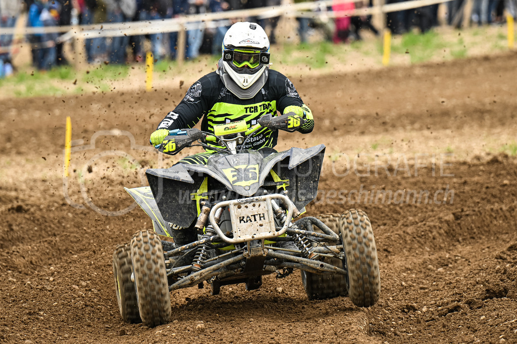 Motocross Schlatt bei Winterthur - 30. April 2023 | #36 Cunha Bruno aus Jona (CH) auf Yamaha Yfz 450 R in der Kategorie Quad am Motocross Schlatt bei Winterthur, 30. April 2023. 
Instagram: @mx_schlatt | @mc_wila | @sam_schweiz
Bild: Sportfotografie Markus Aeschimann | www.markus-aeschimann.ch - Realisiert mit Pictrs.com